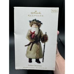 Hallmark 2010 Father Christmas Santa #7 Series Ornament White Cardinal NIB -4D